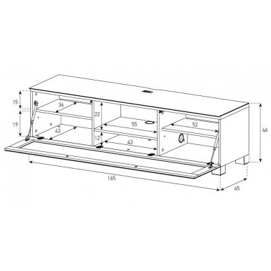 Тумба для ТВ Sonorous ST 160I WHT WHT BS